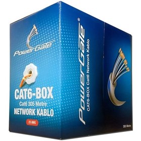 Resim Powergate Cat6-box-or, 23awg, 0,57mm, Utp, Cat6 Kablo, 305m, Turuncu 