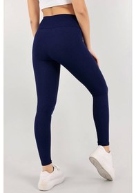 Resim Tam12den Yüksek Bel Fitilli Toparlayıcılı Laciverttayt Lacivert 