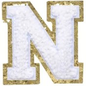 Resim arredamento Termos Uyumlu N Harfi Beyaz Sticker 