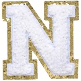 Resim arredamento Termos Uyumlu N Harfi Beyaz Sticker 