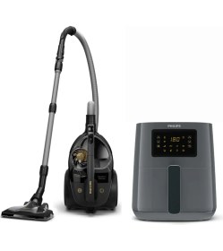Resim Philips Avantajlı Paket Marathone Toz Torbasız Süpürge ve Airfryer 
