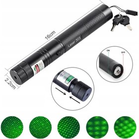 Resim 18650 Pilli Şarjlı Yeşil Lazer (4944) 