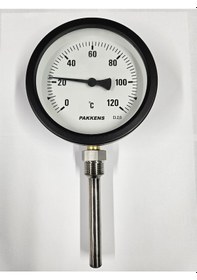 Resim Pakkens Çap 100 Alttan 0/+120 Derece 10 Cm Termometre 