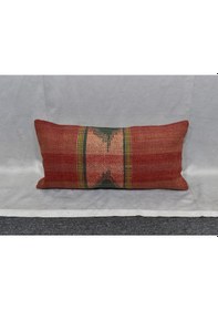 Resim Zehra Abla Halı Yeni El Dokuma Dekoratif Lumbar Kilim Kırlent Yastık Kılıfı 6604 Çok Renkli 