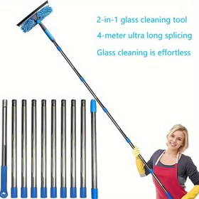 Resim 4 Metre Üstün Uzun Birleşimli Cam Temizleme Aracı - Merdivensiz Kolay Pencere Temizliği 