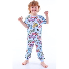 Resim Zuzunga Skye Paw Patrol Desenli Kız Çocuk Pijama Takımı Mavi 