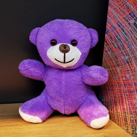 Resim Mor Peluş Oyuncak Ayıcık 