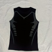 Resim Erkek Hızlı Kuruyan Atletik Tank Top - Kolsuz, Nem Çekici, Nefes Alabilir ve Nem Çekici Kumaş Koşu, Eğitim, Plaj ve Açık Hava Aktiviteleri için - Geometrik Desen, İlkbahar/Yaz Giyim, Plaj Giyim | Kolsuz Üst | Nem Çekici Kumaş 