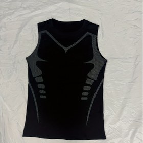 Resim Erkek Hızlı Kuruyan Atletik Tank Top - Kolsuz, Nem Çekici, Nefes Alabilir ve Nem Çekici Kumaş Koşu, Eğitim, Plaj ve Açık Hava Aktiviteleri için - Geometrik Desen, İlkbahar/Yaz Giyim, Plaj Giyim | Kolsuz Üst | Nem Çekici Kumaş 