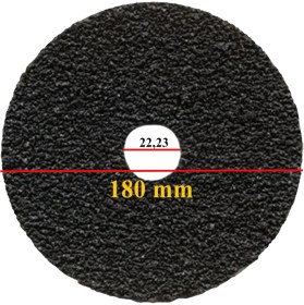 Resim Badem10 Fiber Disk 180x22 16 Kum Ahşap Metal Taşlama Rötuş Diski 