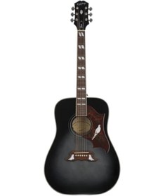 Resim Epiphone Dove Studio Elektro Akustik Gitar (Trans Ebony) ' 