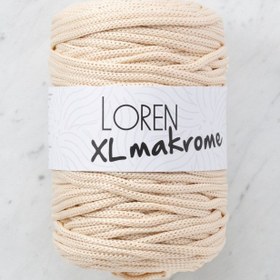 Resim Loren XL Makrome Açık Bej El Örgü İpi - R040 - 33705 