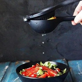 Resim Esmo Home Büyük Boy Döküm Limon Sıkacağı - 24 Cm, Dayanıklı Metal, Ergonomik Sap, Tüm Narenciyeler Için, Kolay Temizlik, Şık Siyah Tasarım 