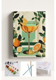 Resim Sayılarla Boyama Seti Numaralı Tuval Fırça Boya Portakal 40x50 Cm 