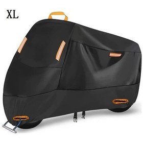 Resim Cloud011 210d Oxford Bisiklet Ve Motosiklet Yağmurluk Kılıfı Su Geçirmez Kilitli Siyah Xl 