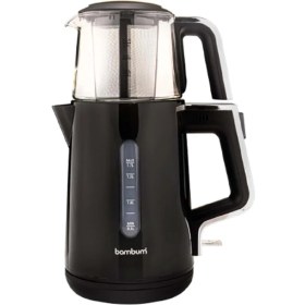 Resim Bambum Cam Demlikli Çay Makinesi-Siyah 