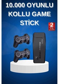 Resim Buğz Çift Kollu 2.4g Kablosuz Retro 4k Game Stick 3500 Oyun Atari Hd Görüntü Kalitesi 