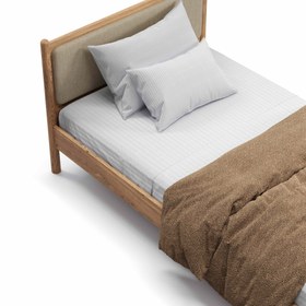 Resim Finn Meşe Karyola 120x200 Keten - Pure 