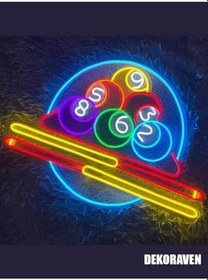 Resim dekoraven Bilardo Neon Tabela Dekoratif Aydınlatma, bilardoraven 