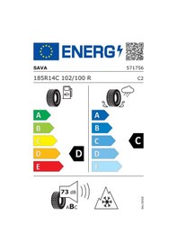 Resim Sava 185 R14C 102/100R Eskimo LT C Kış Lastiği 2024 