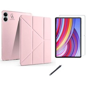 Resim Xiaomi Redmi Pad Pro 12.1 İnç Uyumlu Tri Fold Kalemlikli Tablet Kılıfı Ekran Koruyucu Kalem Seti 