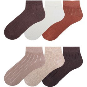 Resim MEM SOCKS 6 Lı Derbili Çocuk Patik Çorap 