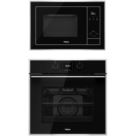 Resim Teka Siyah Set ( HLB 840 SS Ankastre Fırın - ML 820 BIS Ankastre Mikrodalga Fırın ) 