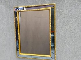 Resim AYNA-Dresuar 18198 HAYAL MODEL Parlak Gold Renk Kayın torna Kutu sevk El Yapım 