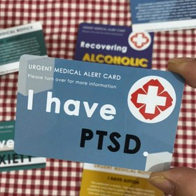 Resim PTSD, Anksiyete & Farkındalık Cüzdan Kartları - Parlak Bitiş, Günlük Ofis Malzemeleri 
