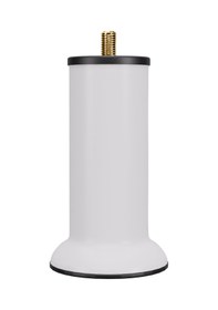 Resim Baza Ayağı 12 Cm 3/8 Vidalı Tekli Metal Beyaz Yatak Mobilya Ayağı Kalın Vida Beyaz 3/8 12 Cm 