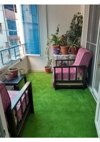 Resim Yeşil Protokol Halı Özel Kesim Kaymaz Tabanlı Balkon Halısı (427038973) 