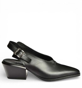 Resim Fox Shoes Y654307303 Siyah Hakiki Deri Süet Kalın Topuklu Western Ayakkabı Siyah 