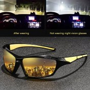 Resim Unisex Lüks Tasarımcı Moda Gözlükleri Koruma & Gündüz-Gece Görüş ile - Bisiklet Sürmek, Koşu, Yürüyüş, Kamp için Sarı Klasik Tonlar - Tam Çerçeve Dayanıklı, Şık Dış Mekan Gözlüğü, Gradyan Renkli Camlar 