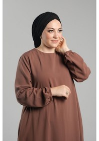 Resim Hürrem Bone Siyah Pratik Hazır Geçmeli Tesettür Bone Sandy Büzgülü Salaş 2119 01 Siyah 