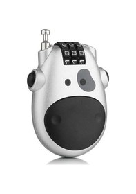 Resim Novahub Motosiklet Kaskı Kilidi Parola Kilidi Telekopsik Tel Halat Hırsızlık Önleyici Kilit 3 Haneli Valiz Kask Bagaj Alet Kutusu İçin Gümüş Gümüş 