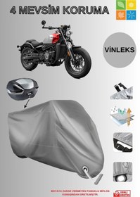 Resim AutoEN CFMOTO450CL-C VİNLEKS (PREMİUM) ARKA ÇANTA KİLİT UYUMLU MOTOR BRANDASI LÜKS KALİTE-GRİ 