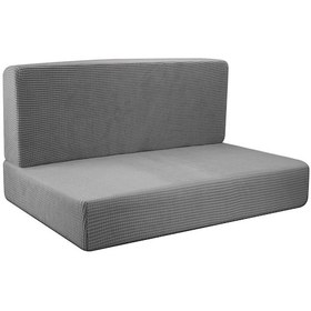 Resim Jeehugo Büyük Boy Halka Arka Tabanlı Lastikli Polyester Kamper Masa Sandalye Kılıfı - Açık Gri, Yıkama Makinesine Uygun, Camping Araçları İçin 