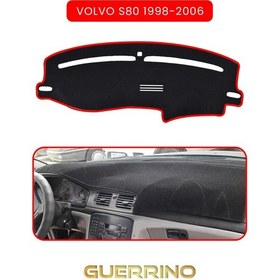 Resim Volvo S80 1998-2006 Torpido Koruma Halısı Kırmızı Kenar 