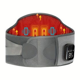 Resim EdsonFit Kablosuz Isıtmalı Masaj Kemeri - Bel Desteği, 3 Isı ve Titreşim Modu, USB Şarj Edilebilir Sırt Masajı, Alt Giysi Altında Ayarlanabilir Masaj Aleti, Bel ve Postür Desteği ( &) 