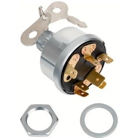 Resim Chuangyinshop E7nn11n501ab 7 Uçlu Kontak Anahtarı Marş Switch 2 Anahtarlı Ford 2000 3000 4000 5000 6000 7000 8000 2600 3600 4600 Traktör 