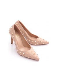Resim Dgn 5142 Kadin Topuklu Ayakkabi Bej 