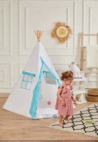Resim Kızılderili Çocuk Oyun Çadırı - Beyaz 