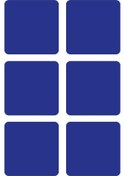 Resim Mavi Reflective Reflektif 6'lı Kare Sticker Paketi Otomobil Motosiklet Reflektif Parlayan Sticker Etiket Modeli 