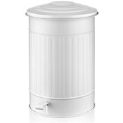 Resim The Mia Galvaniz 37lt 50x40cm Büyük Boy Çöp Kovası Beyaz Glv0309 