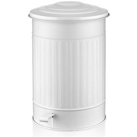 Resim The Mia Galvaniz 37lt 50x40cm Büyük Boy Çöp Kovası Beyaz Glv0309 