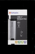 Resim Verbatim USB-C Multiport Hub \u002F 2x USB 3.0, HDMI, Gigabit Ethernet 