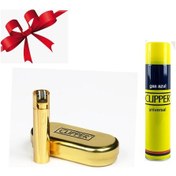 Resim Clipper Metal Çakmak Özel Kutulu Gold Cliper Çakmak Gazı 