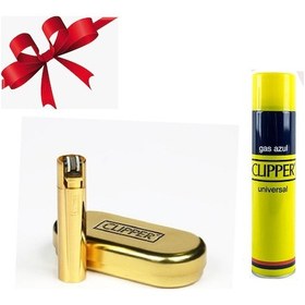 Resim Clipper Metal Çakmak Özel Kutulu Gold Cliper Çakmak Gazı 