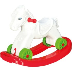Resim Çocuk Bebek Tekerlekli Sallanan At Tekerli Araç-ilk Oyuncak Sürülebilir At 