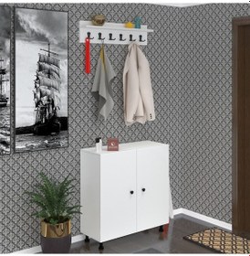 Resim Kenzlife Portmanto Ayakkabılık Ve Askılık Edik5 Byzbyz 83 080 32 Yirmi Çift Ayakkabı Kapasitesi Ahşap 